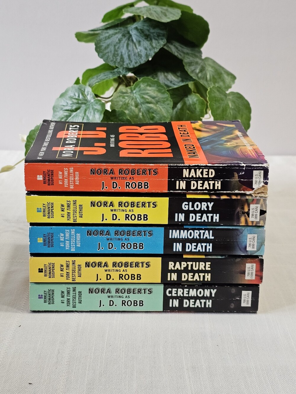 Set of 5 Nora Roberts / J.D. Robb In Death Paperback Book Set